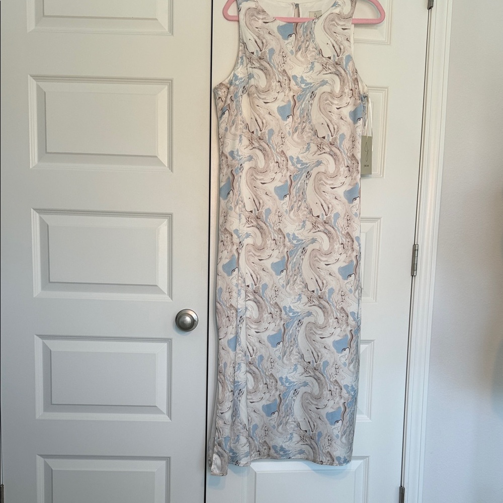 NWT Joie Blue and Cream Patterned Maxi Dress